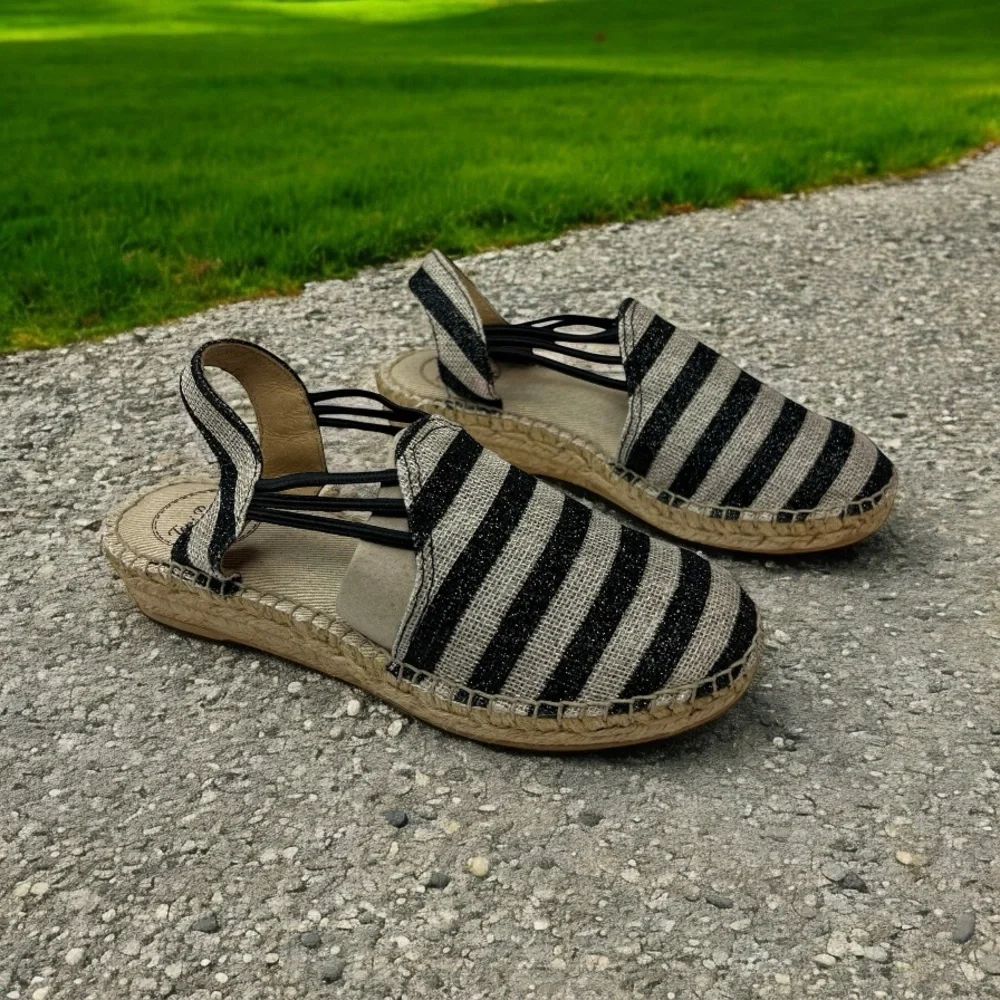 Toni‎ Pons Striped Nancy Espadrille Sandals 35/4.5
